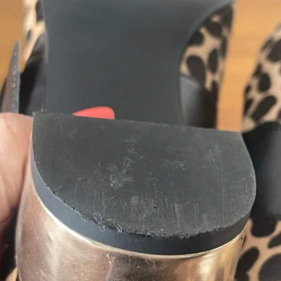 NIB Frances Valentine Katy Haircalf Cheetah Maryjanes Size 8.5 - Picture 10 of 15